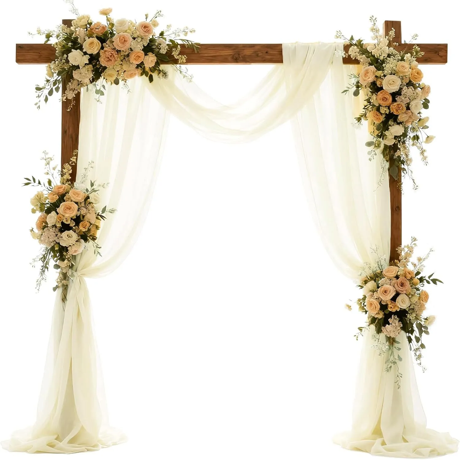 29" x 18 FT Light Yellow Chiffon Wedding Arch Drape