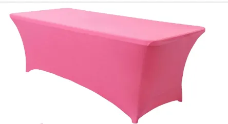6' Pink Rectangle Spandex Tablecloth
