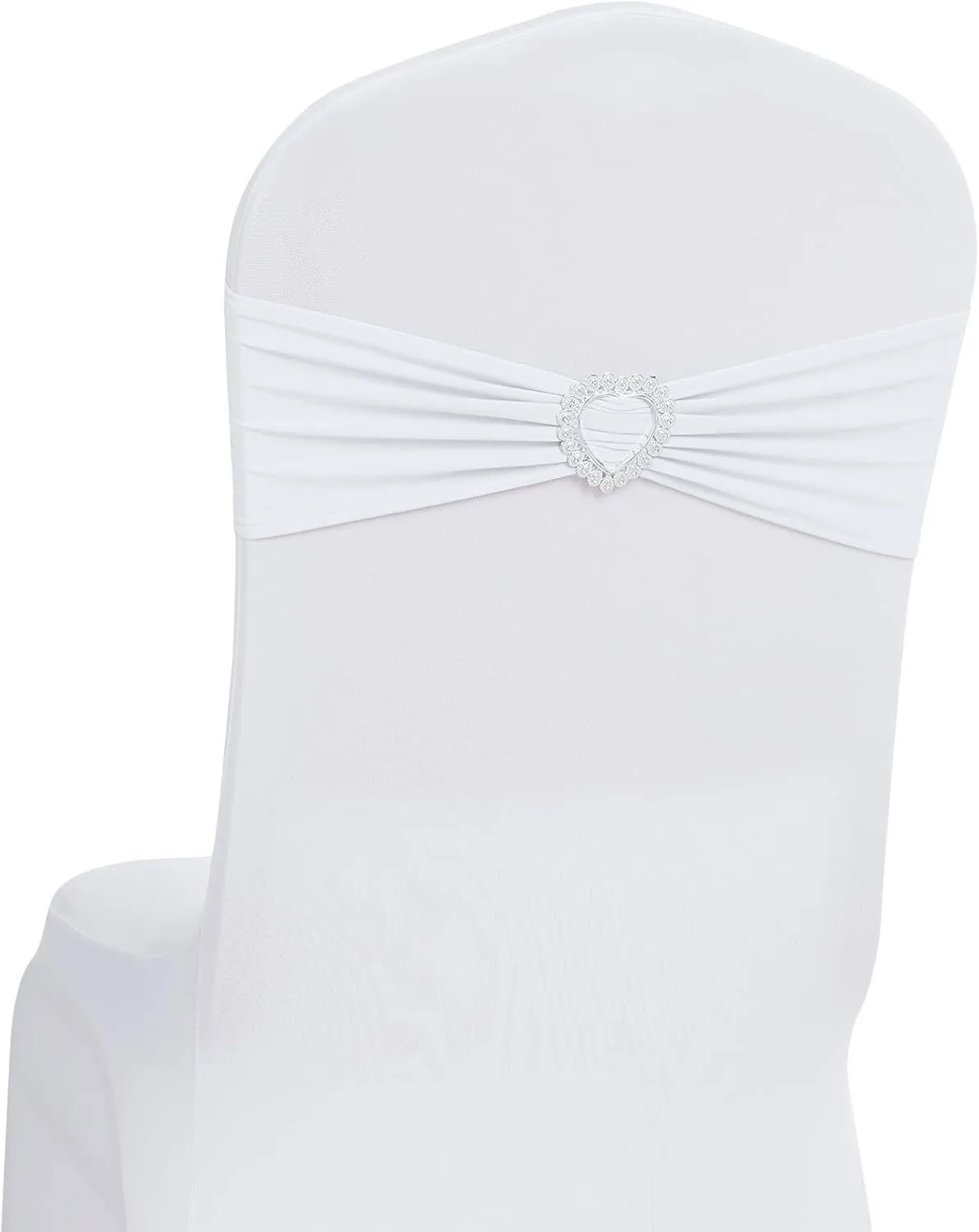 White Chair Band with Heart Buckle
