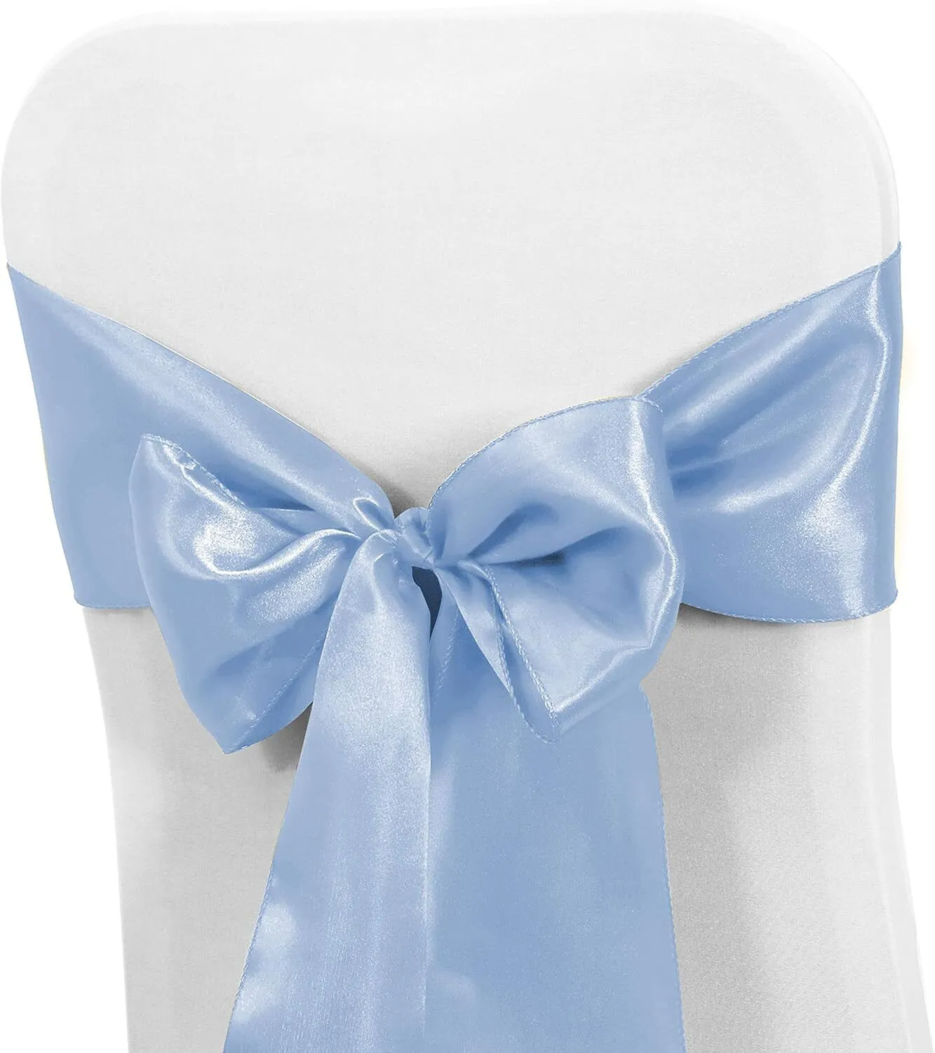 Light Blue Satin Chair Sash