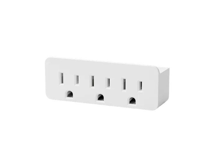 White 3-Outlet Adapter Extender
