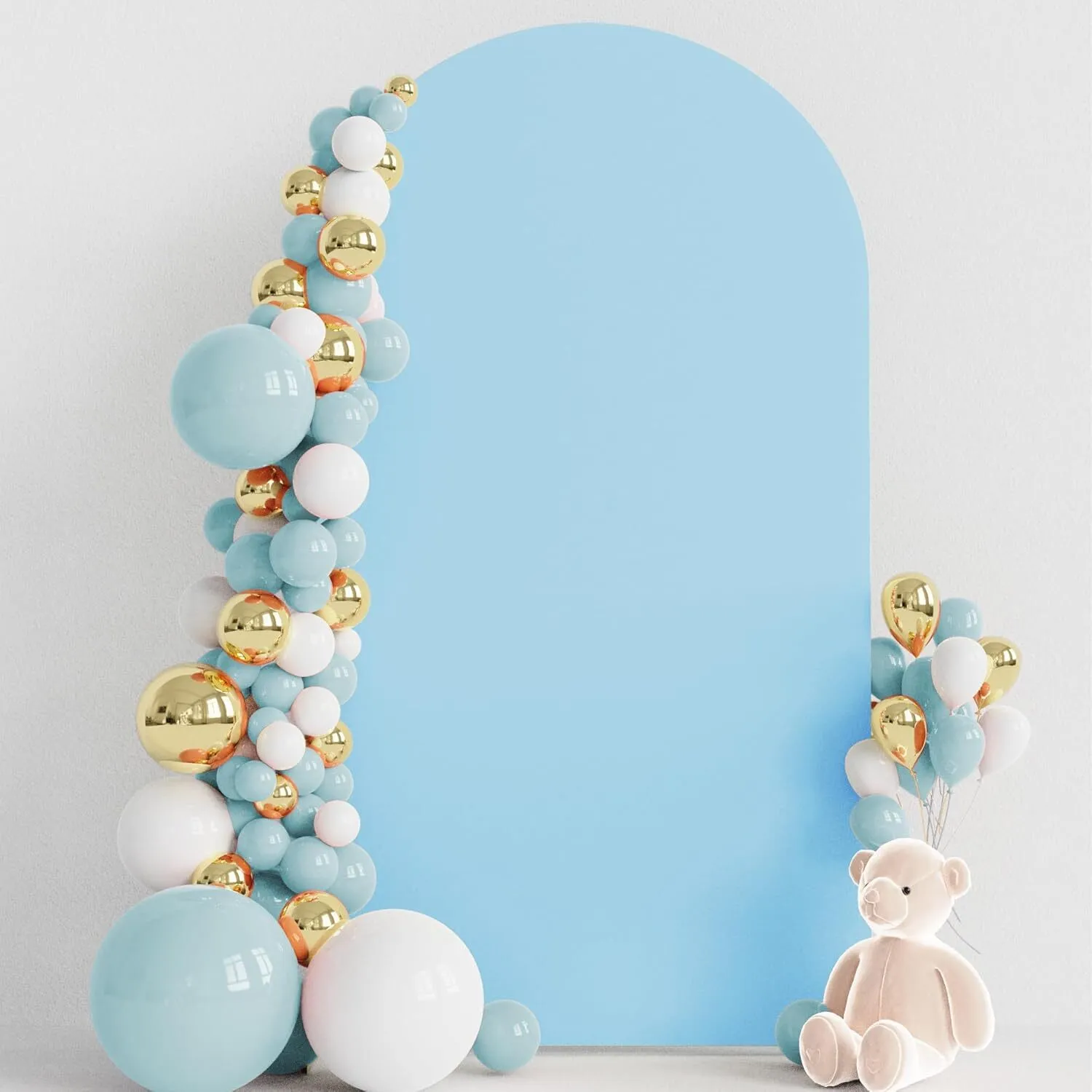 7.2 ft Dusty Blue Spandex Arch Backdrop Cover