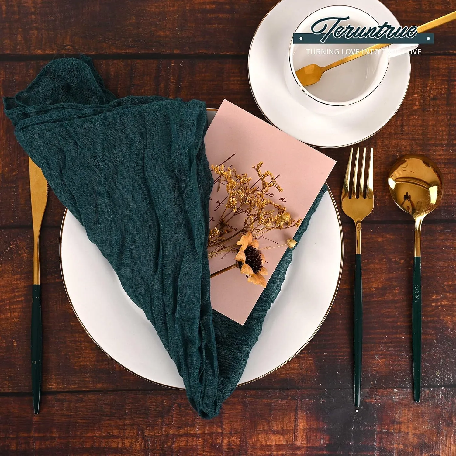 20" x 20" Dark Teal Cheesecloth Napkin