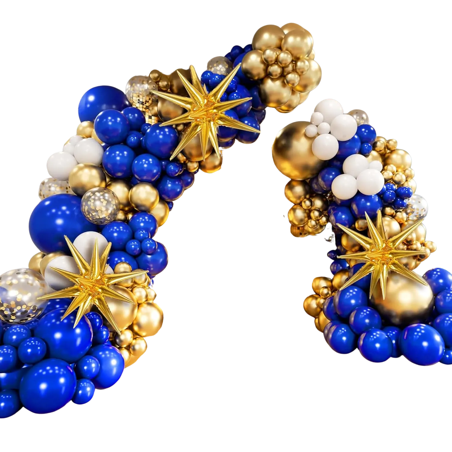 Royal Blue and Gold Balloon Arch Kit