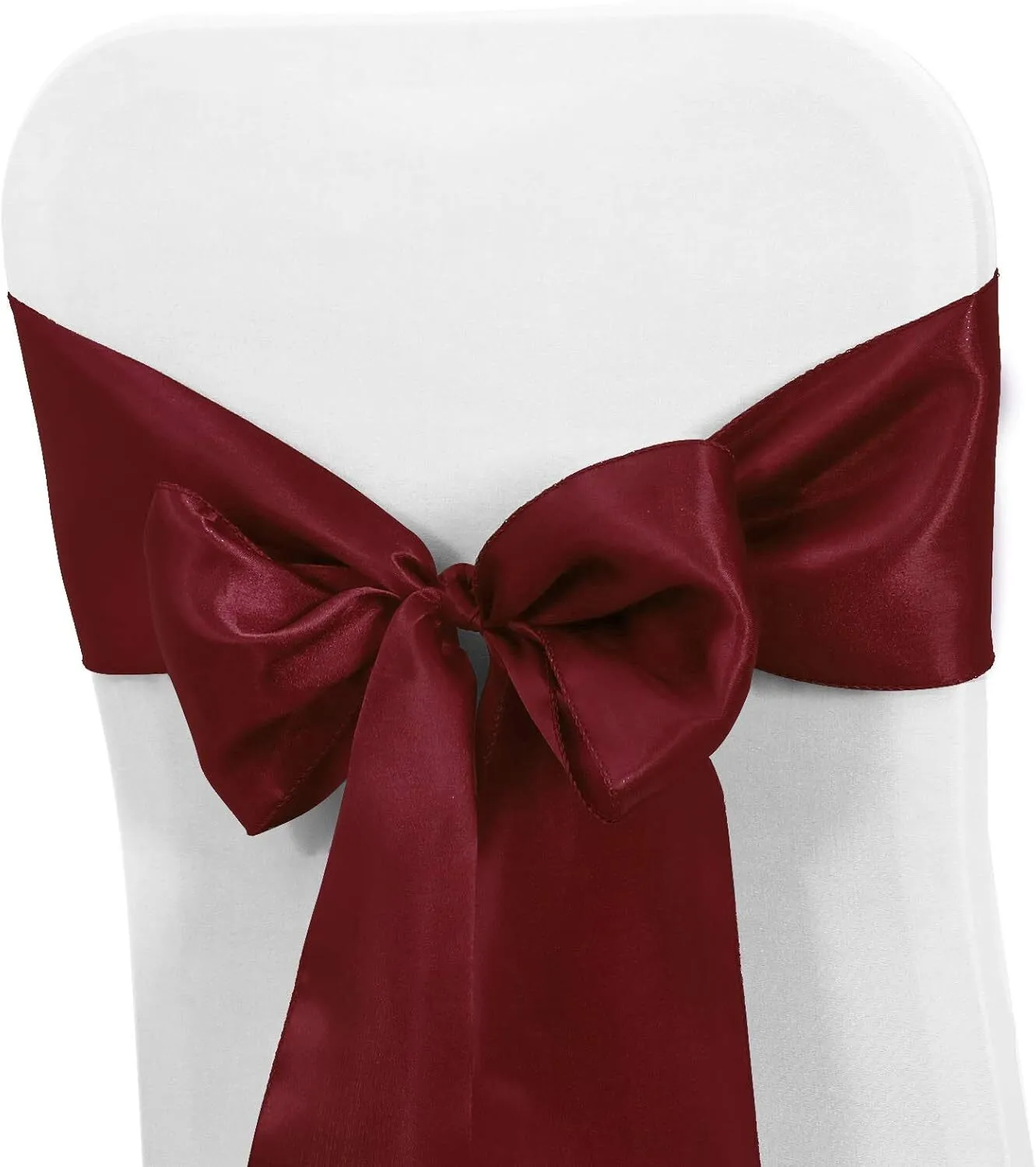 Burgundy Satin Chair Sash