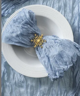 19.7″ × 19.7″ Dusty Blue Gauze Napkin