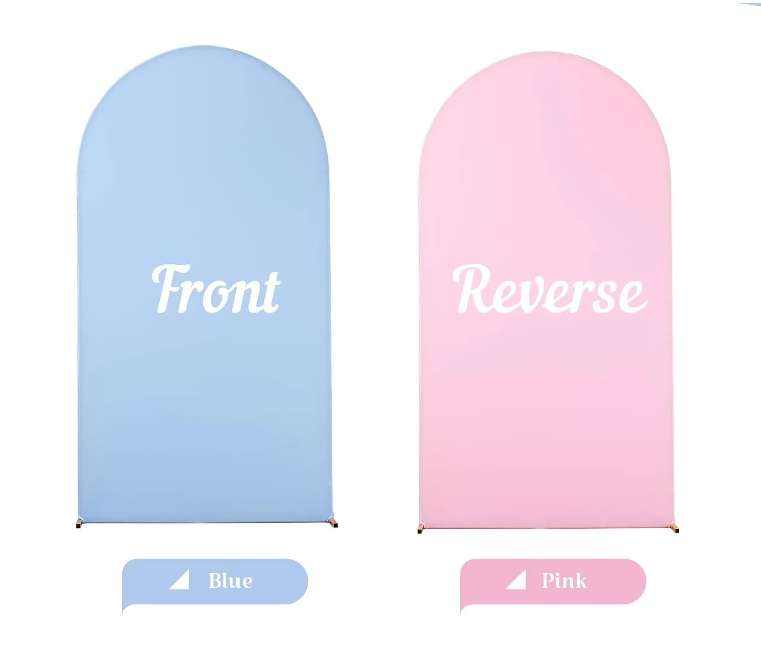 6 ft Pink and Blue Reversible Arch Backdrop Cover