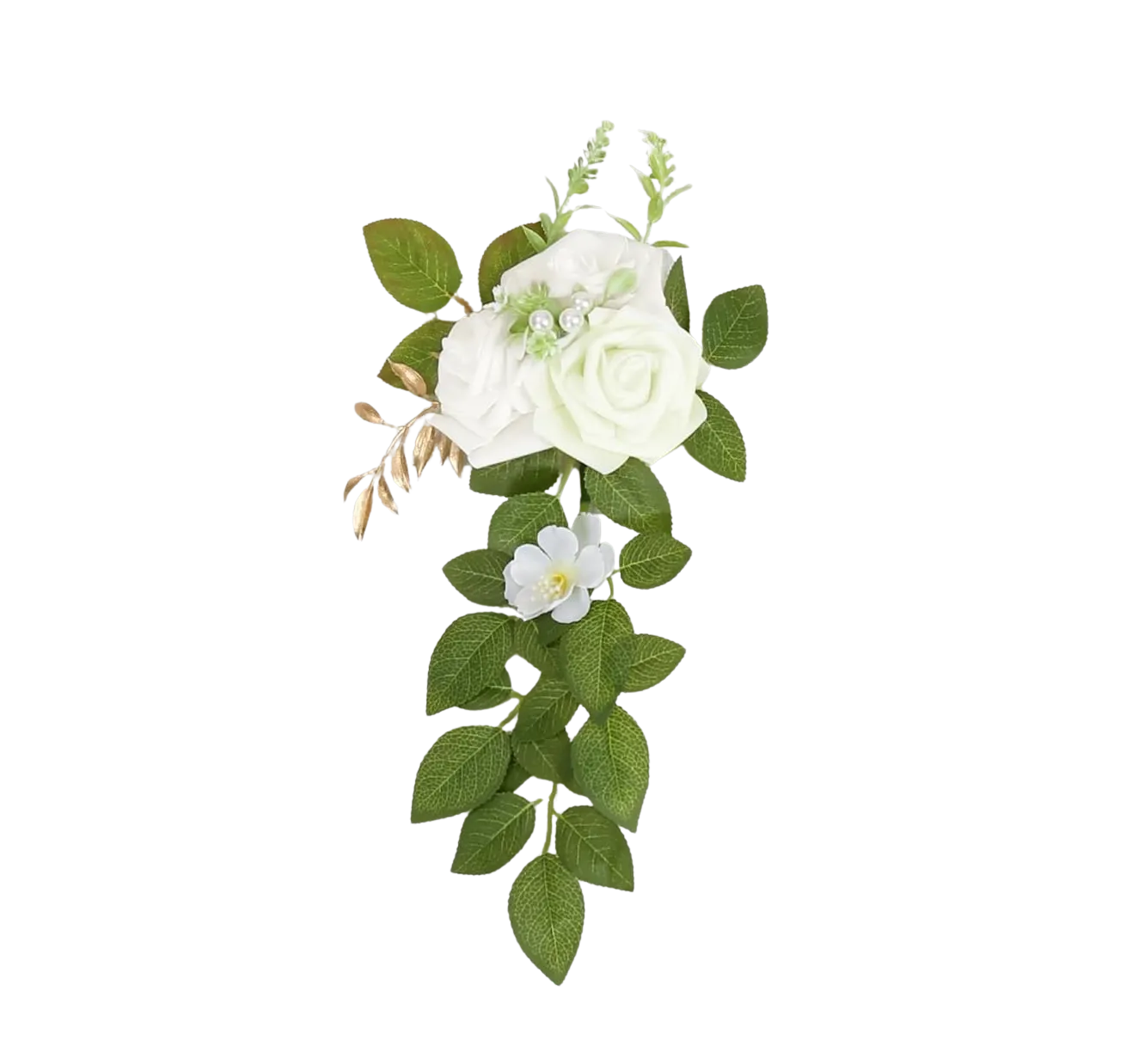 Ivory White Rose Aisle Chair Décor