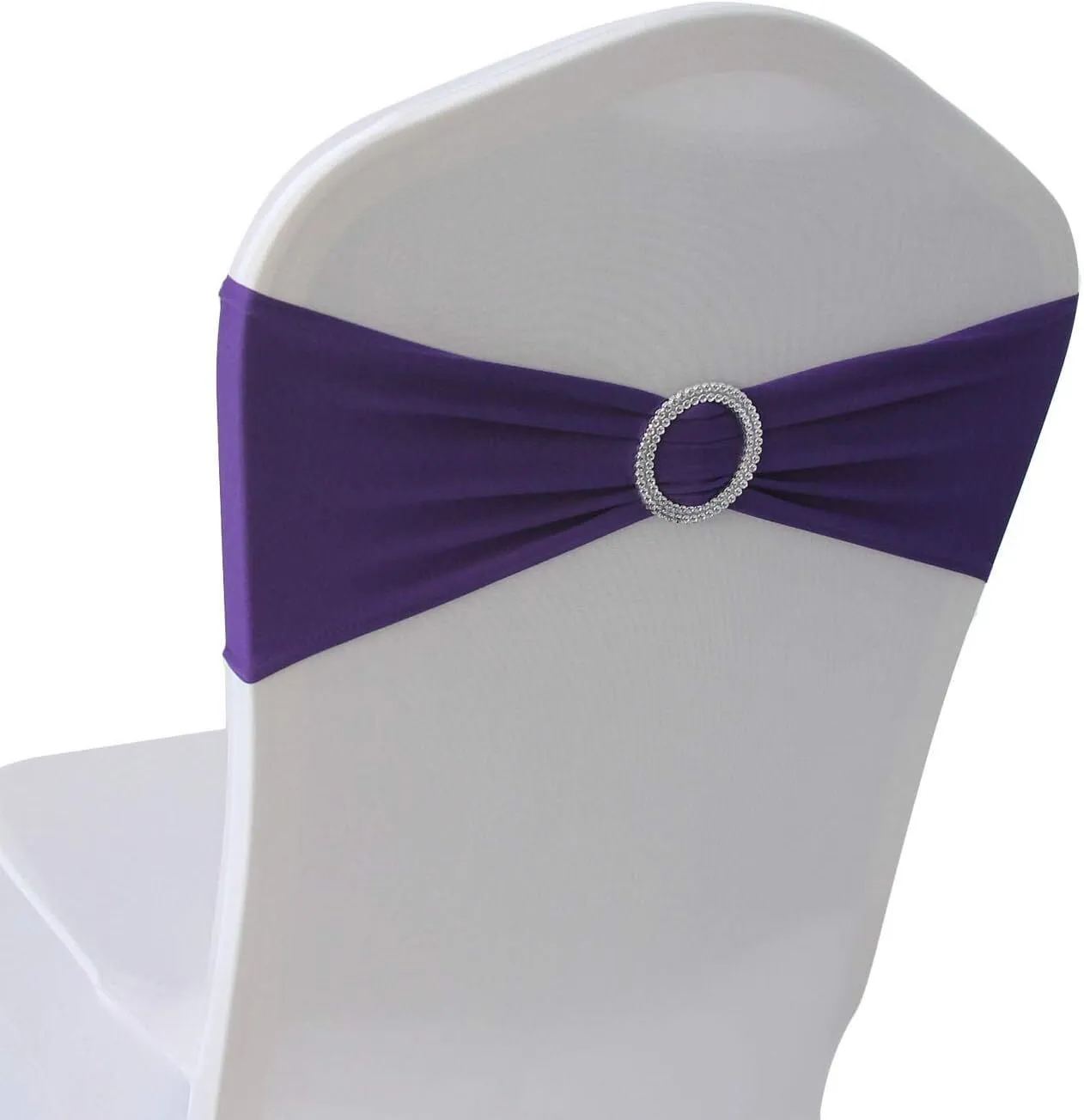 Dark Purple Chair Band with Round Buckle