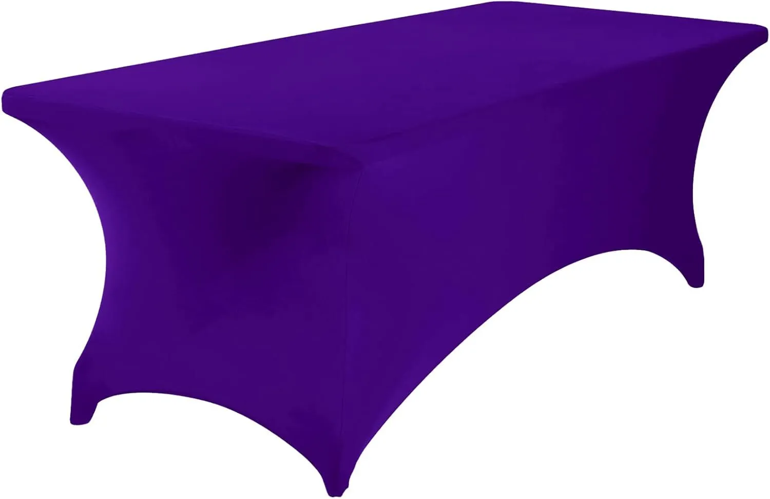 8 ft Purple Rectangle Spandex Tablecloth