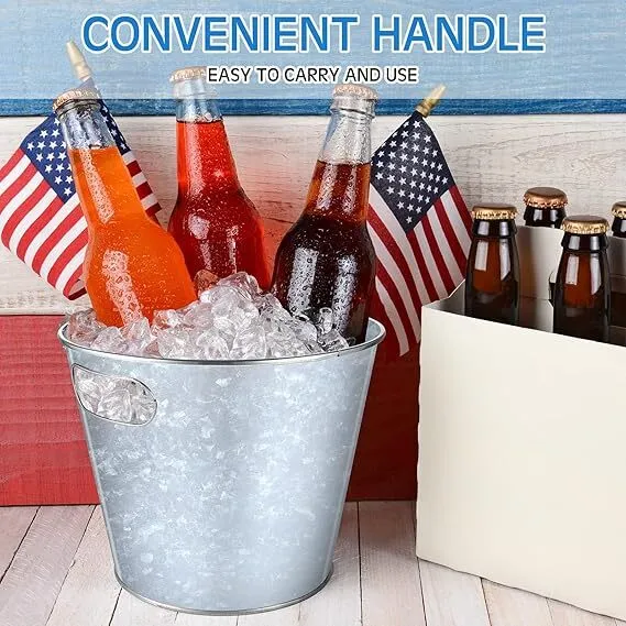 1.5 Gallon Metal Ice Buckets