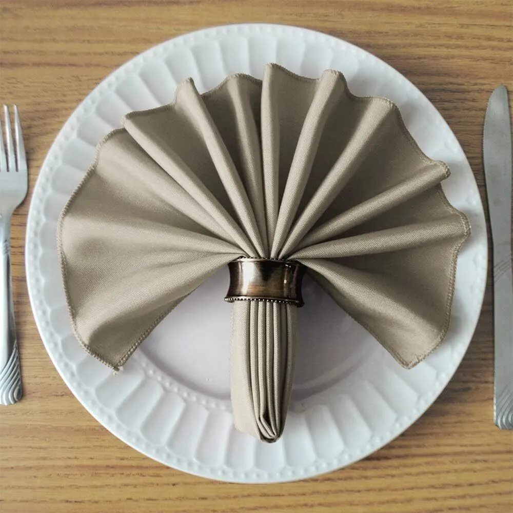 17" x 17" Charcoal Polyester Napkin