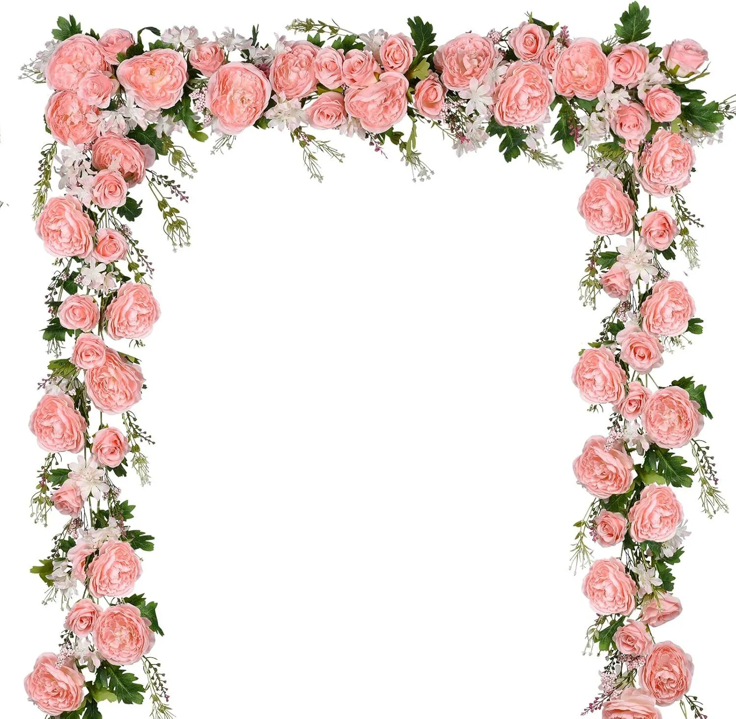 6 ft Strand Pink Artificial Peony Flower Garland