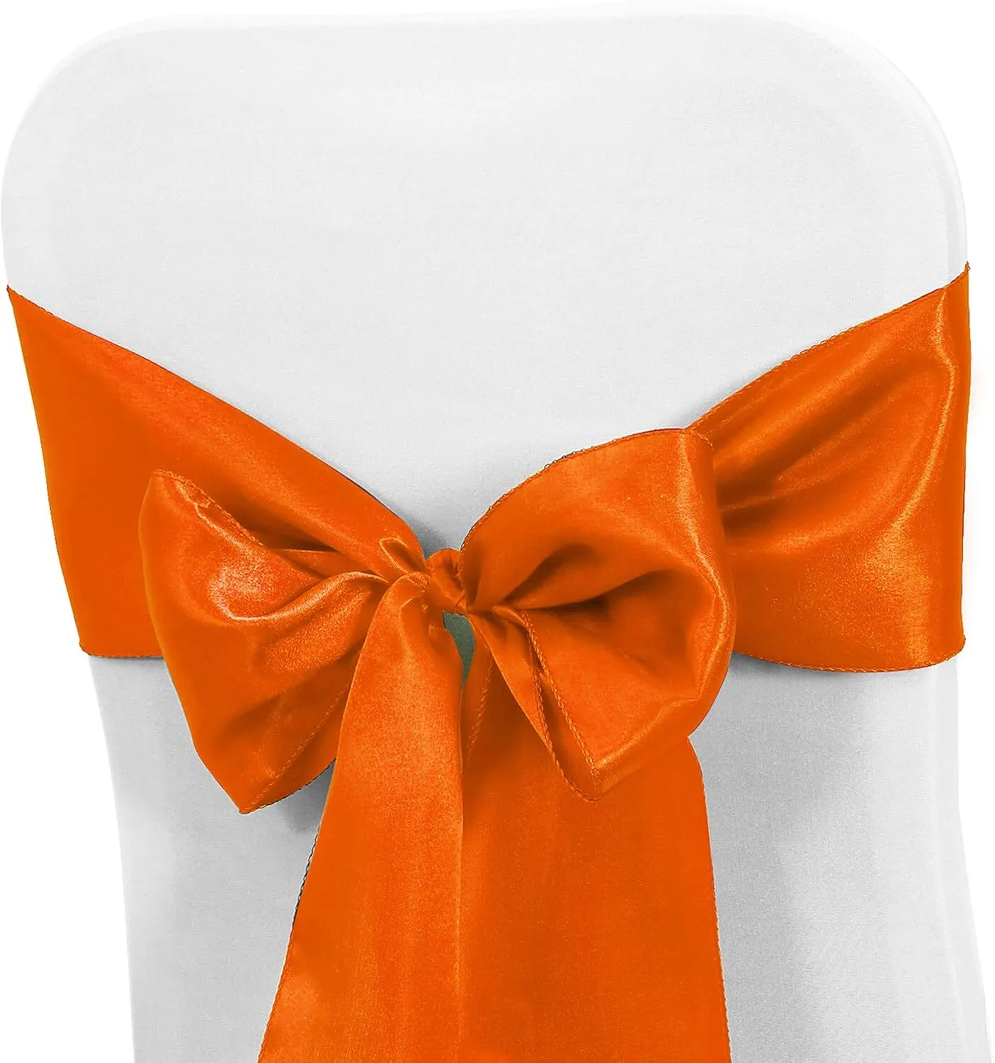 Orange Satin Chair Sash