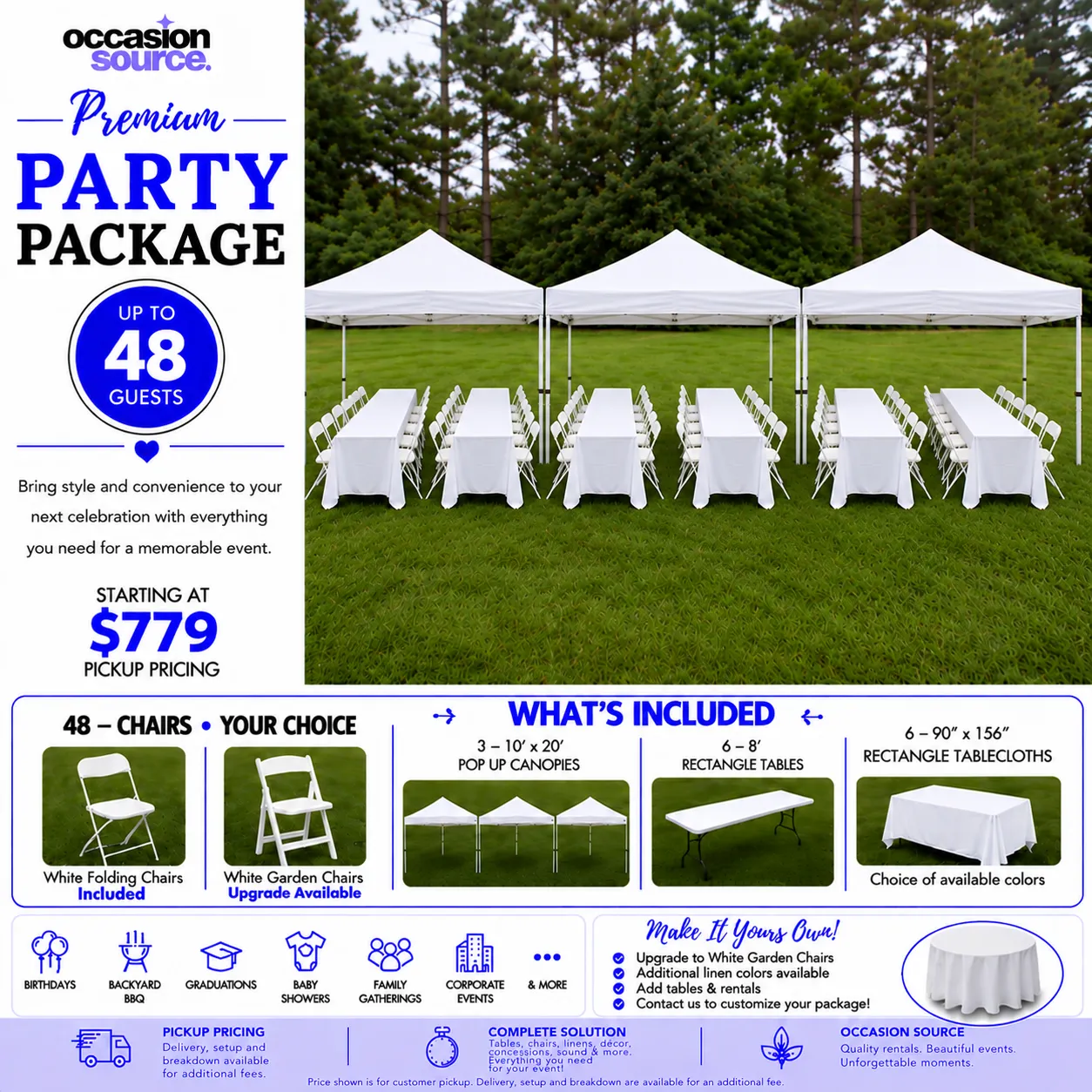 Premium Party Package – up to 48 Guests