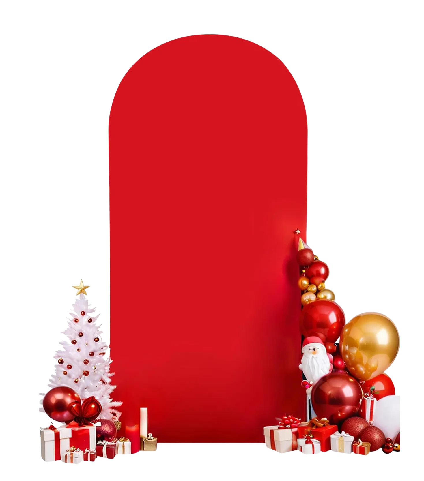 7.2 ft Red Spandex Arch Backdrop Cover