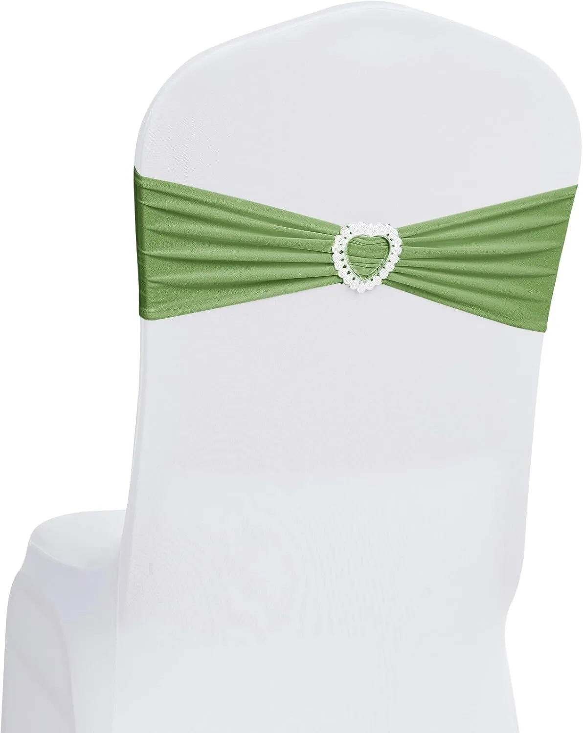 Sage Green Chair Band with Heart Buckle