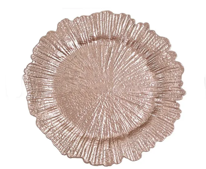 Blush Pink Reef Charger Plate