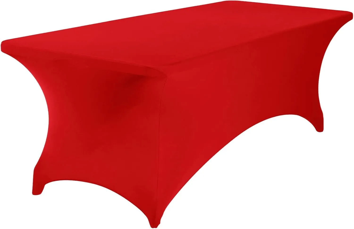 8 ft Red Rectangle Spandex Tablecloth