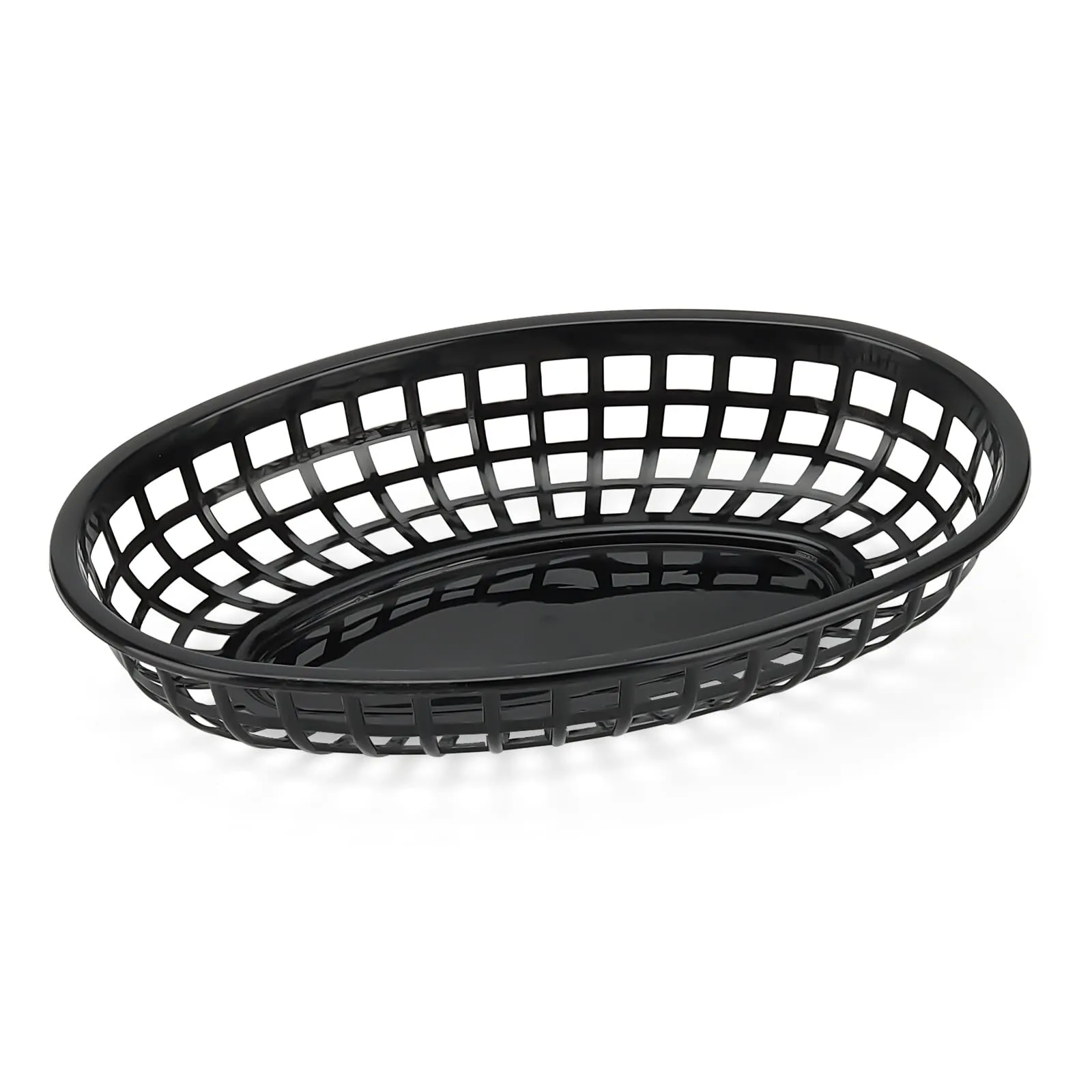 8.8″ × 5.5″ Black Oval Serving Basket Tray