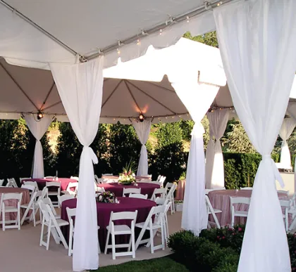 White Canopy Leg Drapes