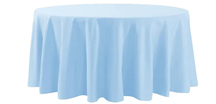 108" Blue Mist Round Polyester Tablecloth