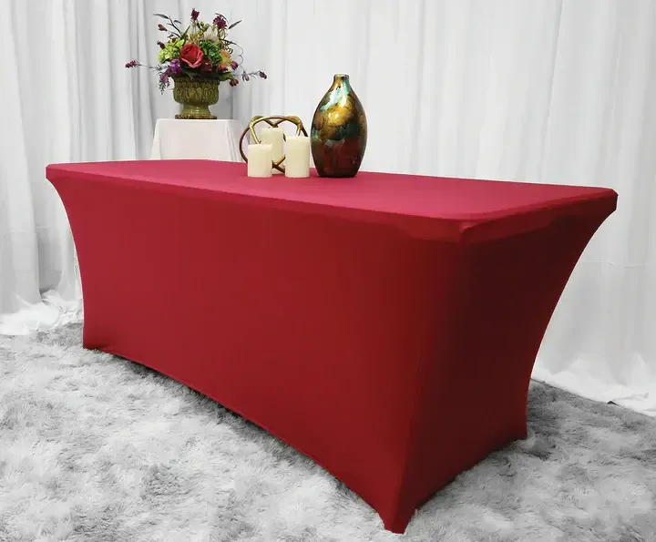6' Apple Red Rectangle Tablecloth