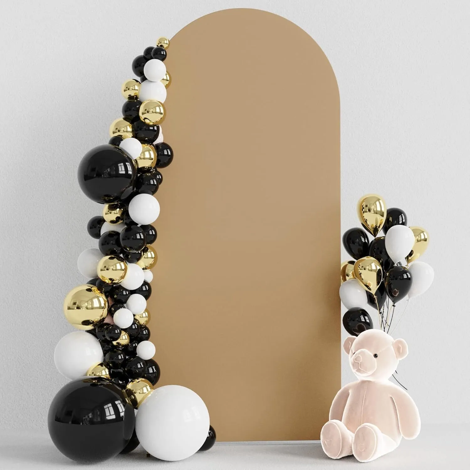 6 ft Khaki Spandex Arch Backdrop Cover