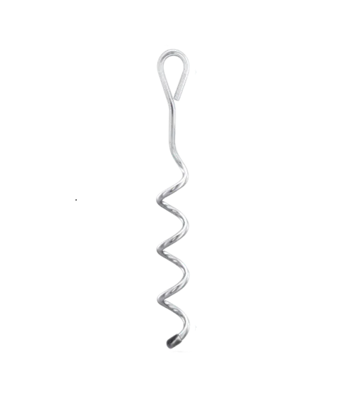 12.6" Chrome Spiral Stakes