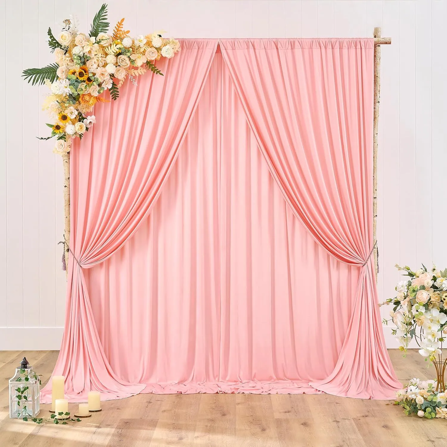 5' x 10' Blush Pink Backdrop Curtain