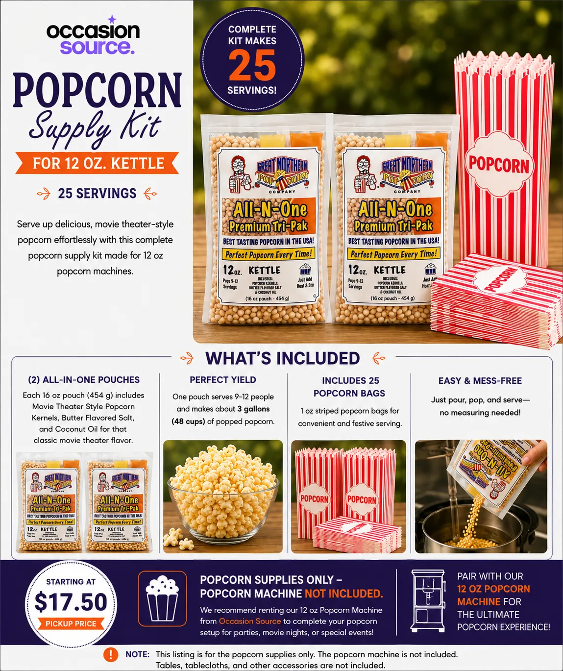 12 oz Popcorn Supply Kit