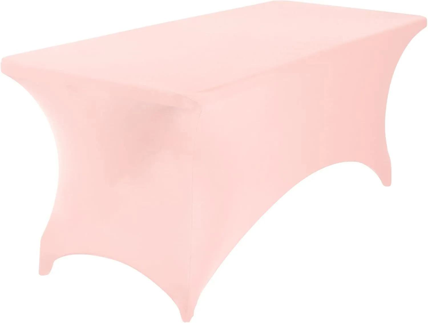 6 ft Blush Pink Rectangle Spandex Tablecloth
