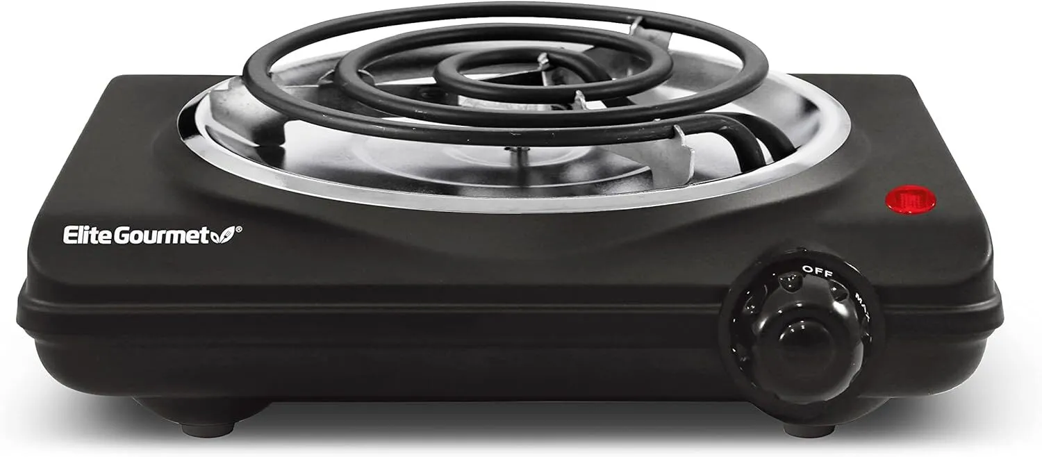 Black Single Electric Burner