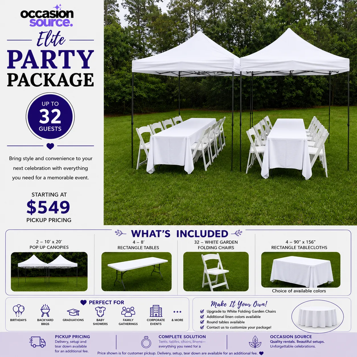 Elite Party Package – up to 32 Guests