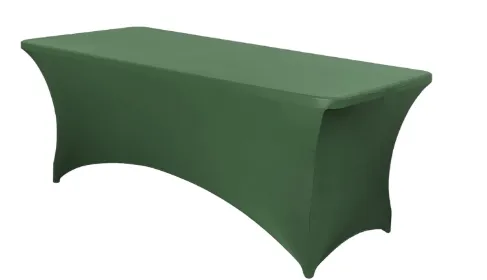 6' Blackish Green Rectangle Spandex Tablecloth