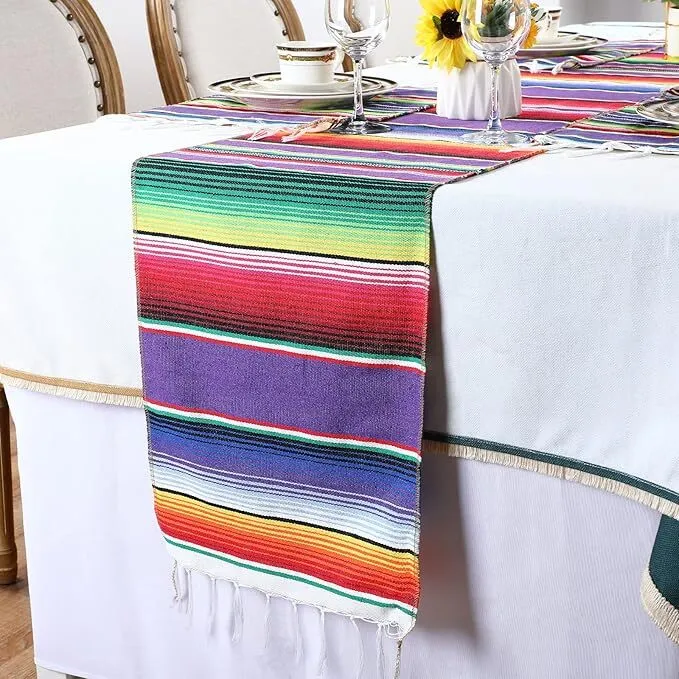 13" x 110" Mexican Serape Table Runner