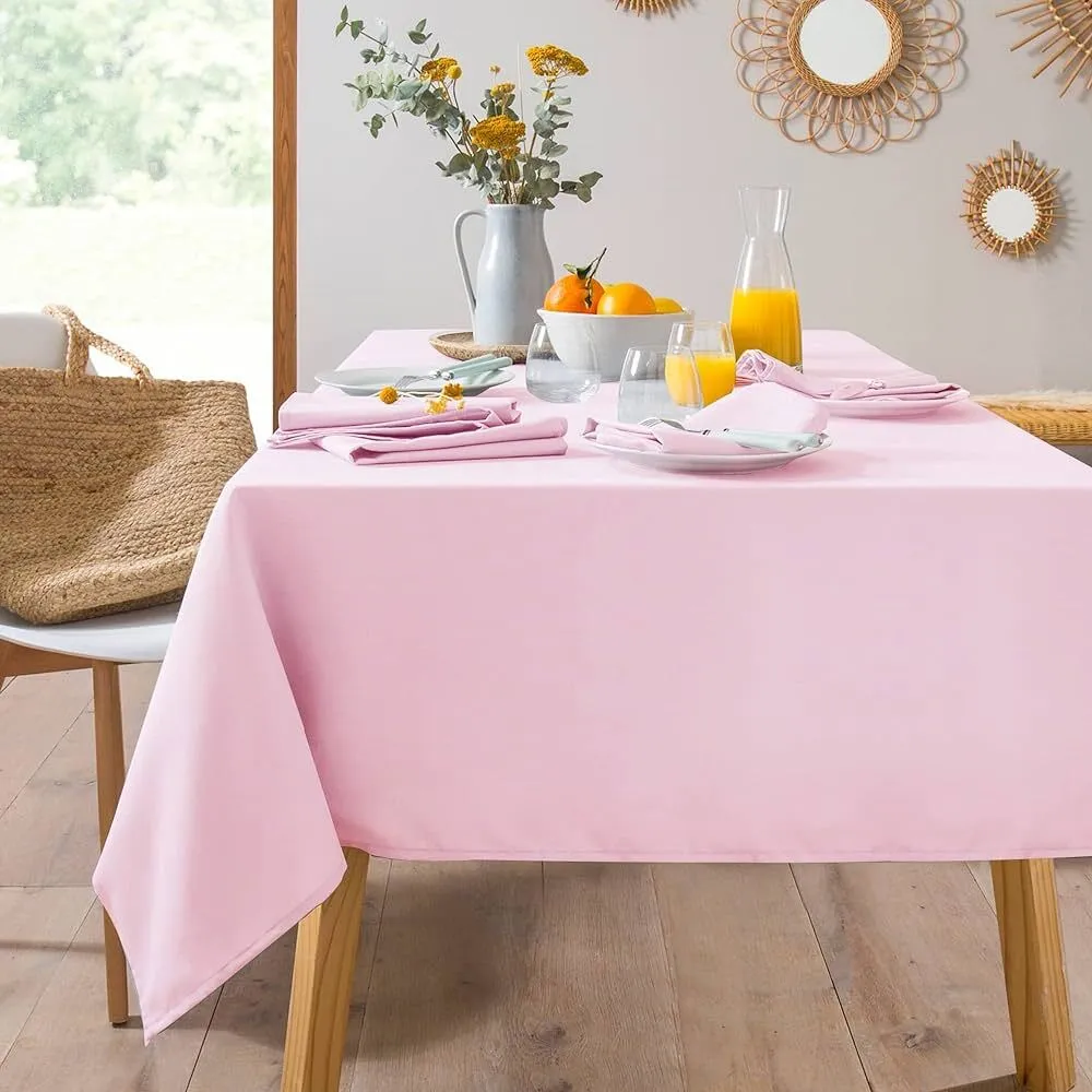 60" X 102" Pink Rectangle Tablecloth 