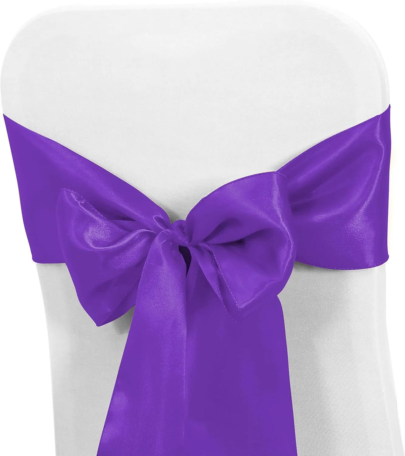 Purple Satin Chair Sash