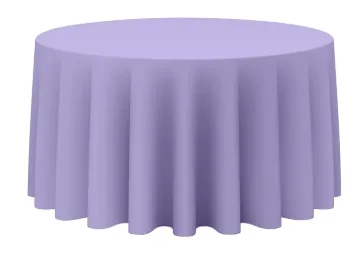 120" Lavender Round Polyester Tablecloth
