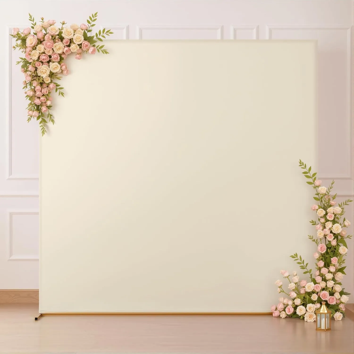 6.6 ft x 6.6 ft Beige Square Arch Backdrop Cover