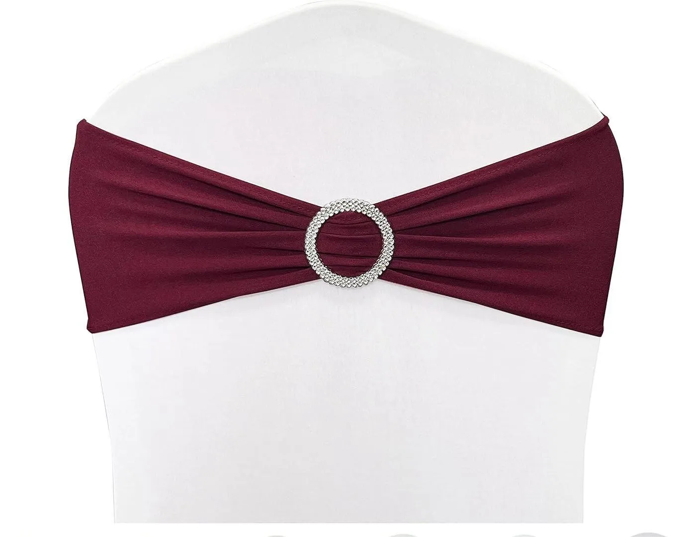 Burgundy Chair Band with Round Buckle