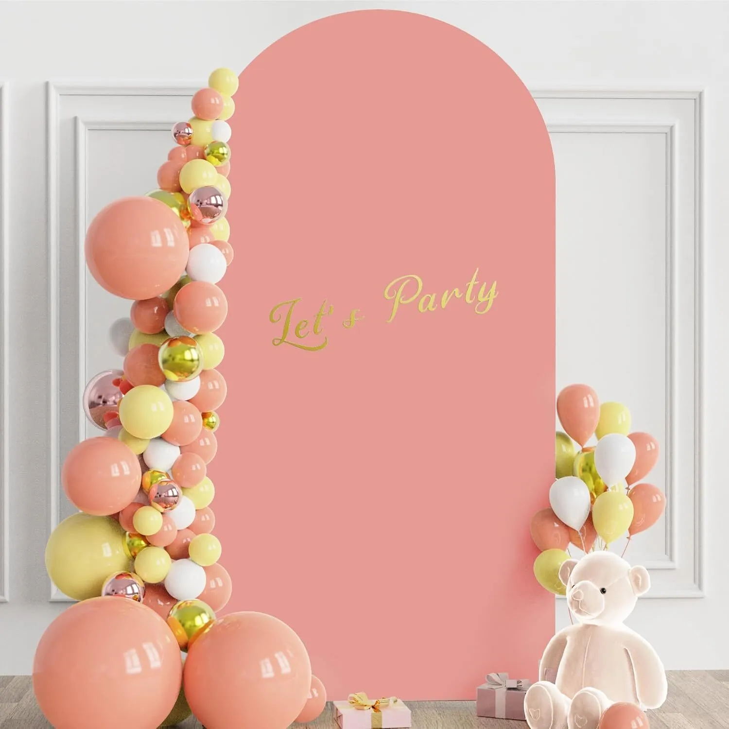 6.6 ft Dusty Rose Spandex Arch Backdrop Cover