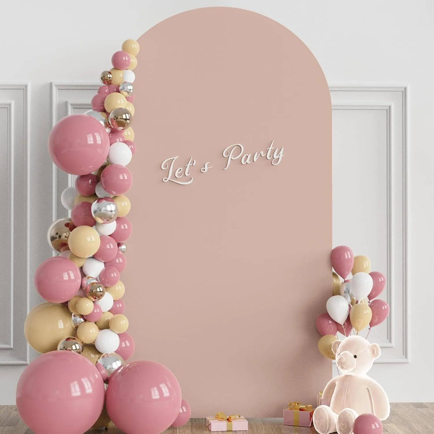 7.2 ft Nude Spandex Arch Backdrop Cover