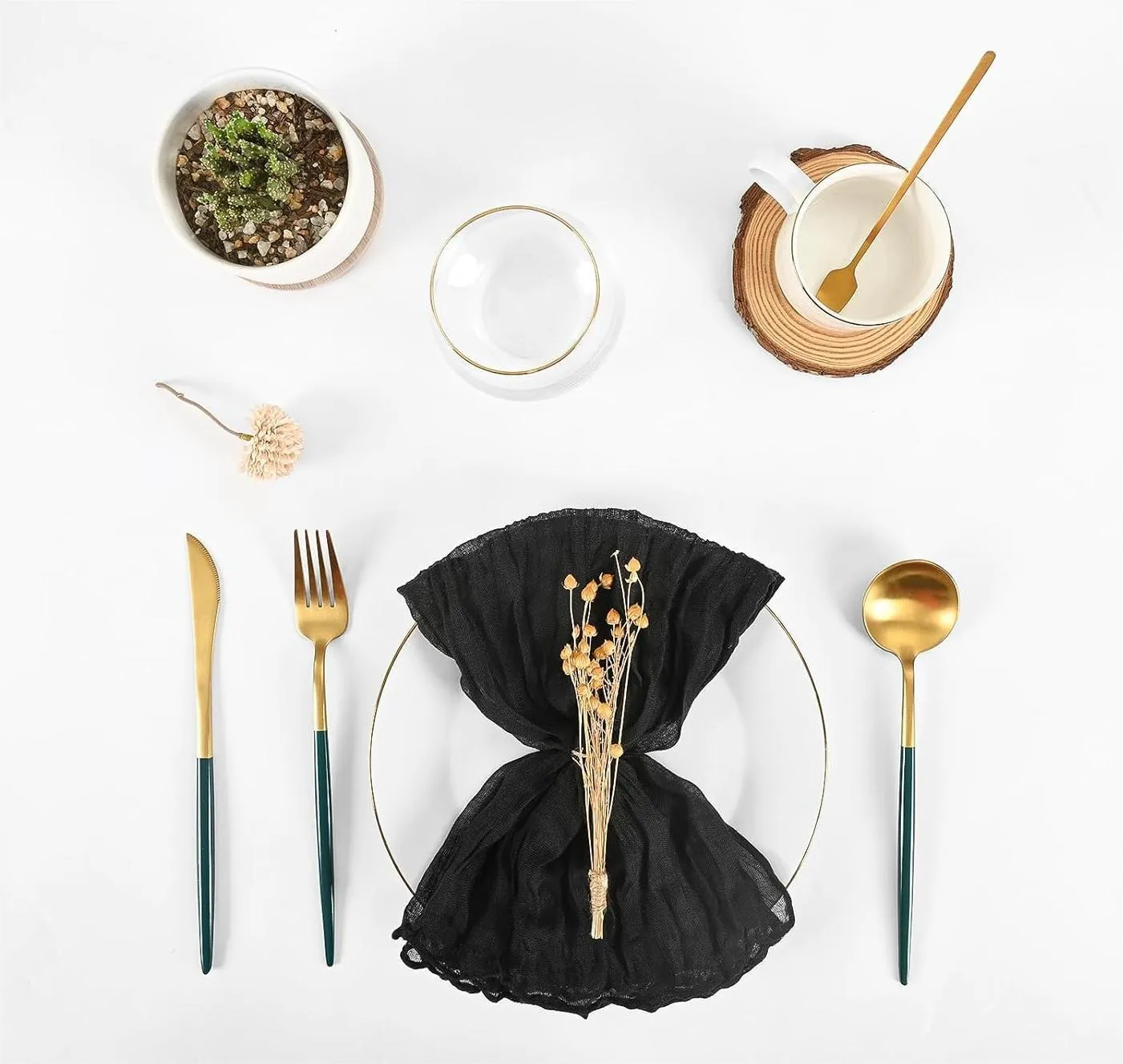 20" x 20" Black Cheesecloth Napkin