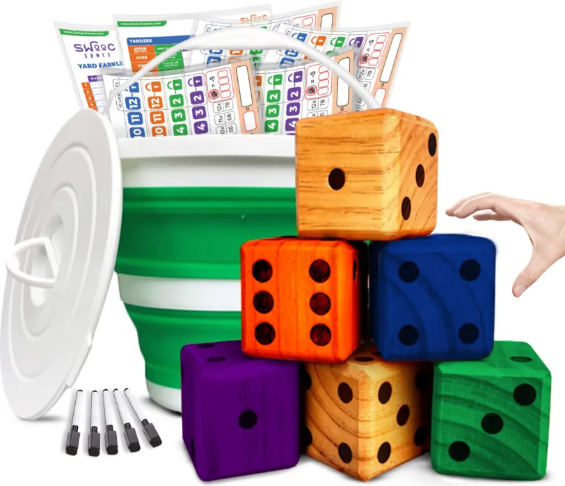 Giant Quick Dice + Yardzee + Farkle Set