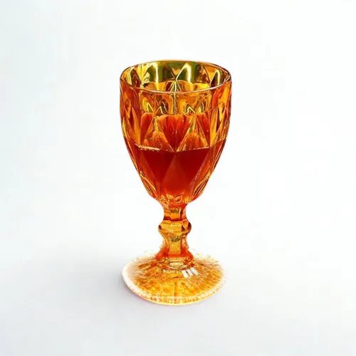 10 oz Amber Vintage Glass
