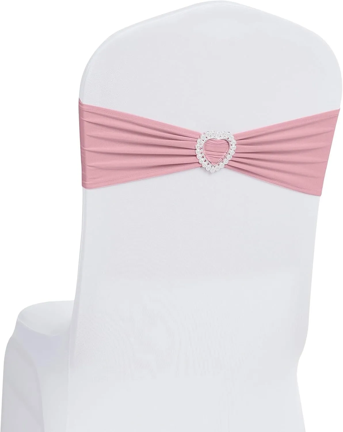 Dusty Pink Chair Band with Heart Buckle