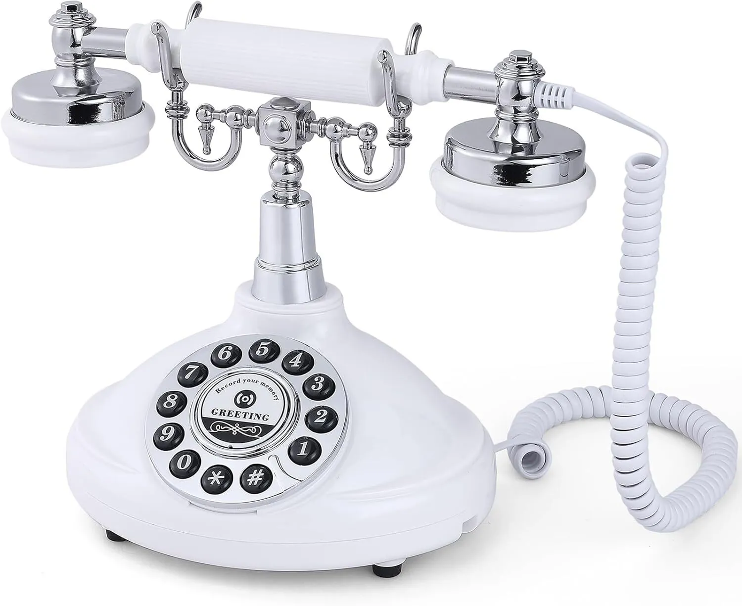 White Audio Guest Book Phone
