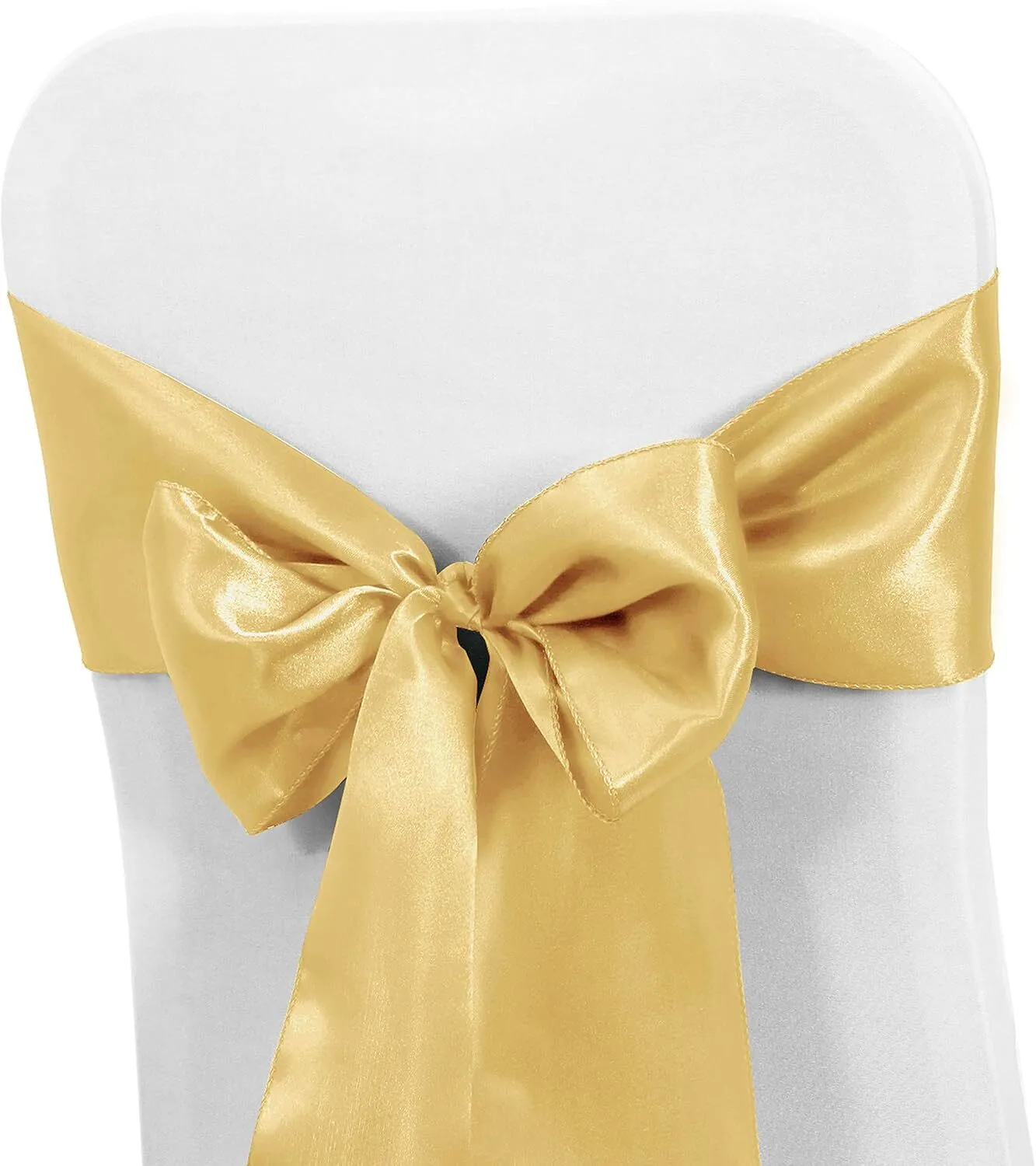 Gold Satin Chair Sash