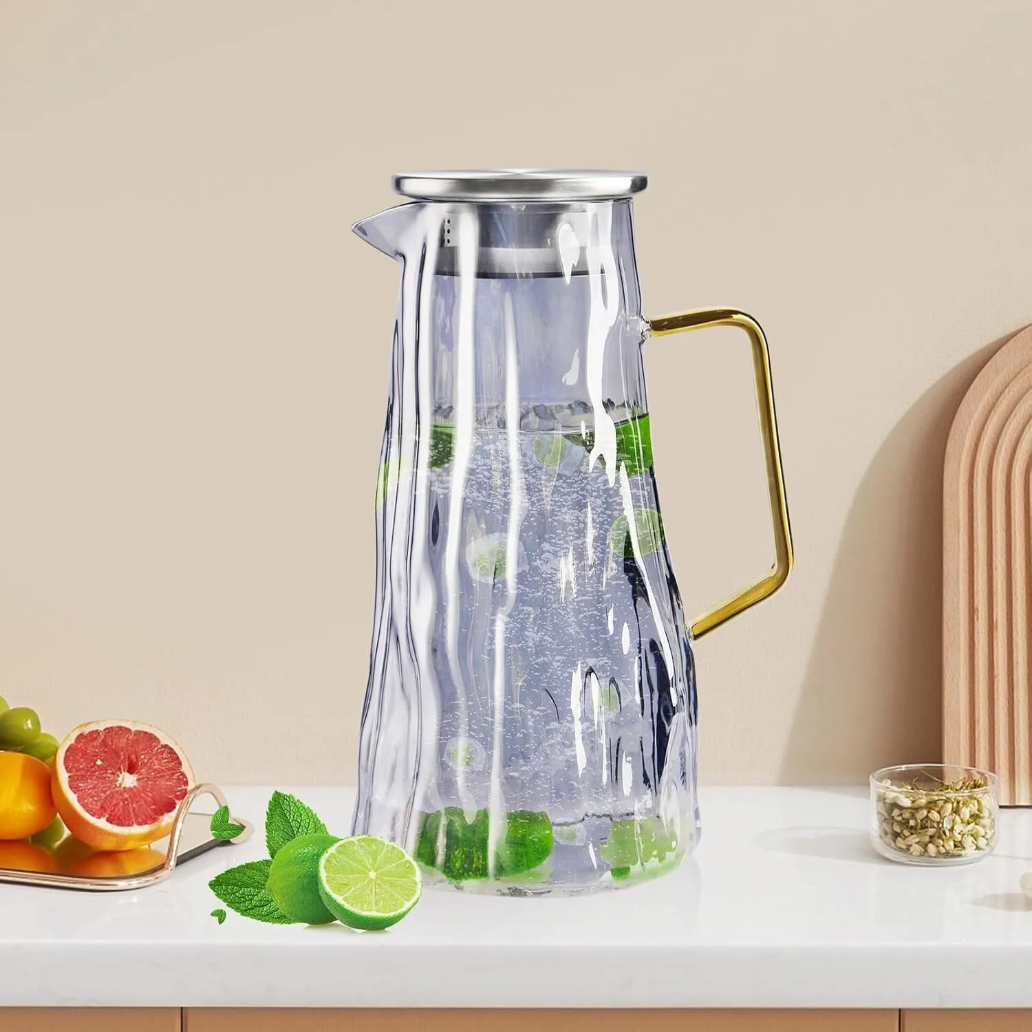 60 oz Glass Pitcher with Lid